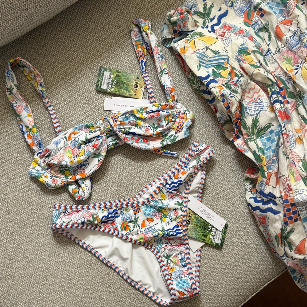 New Bydee Vacanza Bikini Set Small S with Skirt